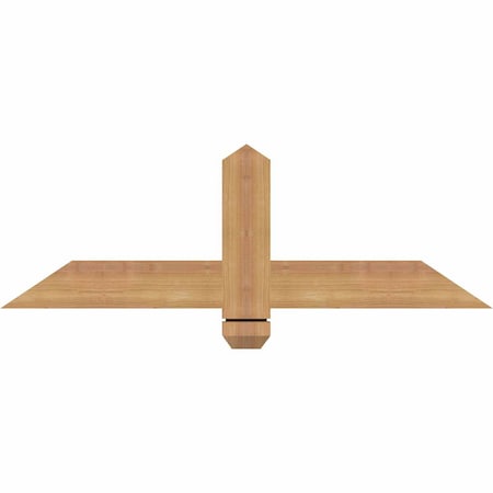 Ekena Millwork Eugene Smooth Timber Gable Bracket, Western Red Cedar, 36"W x 12"H x 1 1/2"D x 3 1/2"F, 8/12 Pitch GBW036X12X0204EUG00SWR